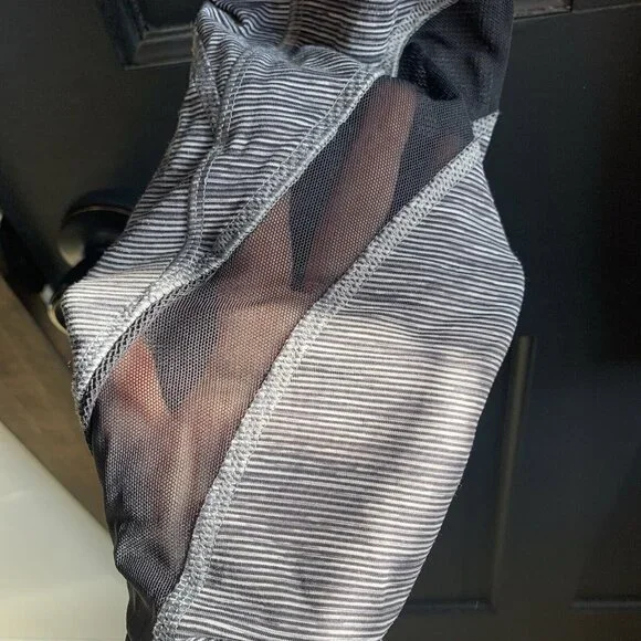 Lululemon Leggings Women Size 6 Black Gray Inspire Tight II Athletic Activewear - Picture 5 of 8